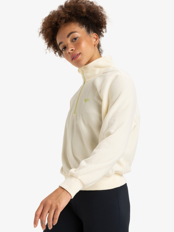 1 Waves Of Warmth - Sudadera deportiva para Mujer Beige ERJPF03171 Roxy