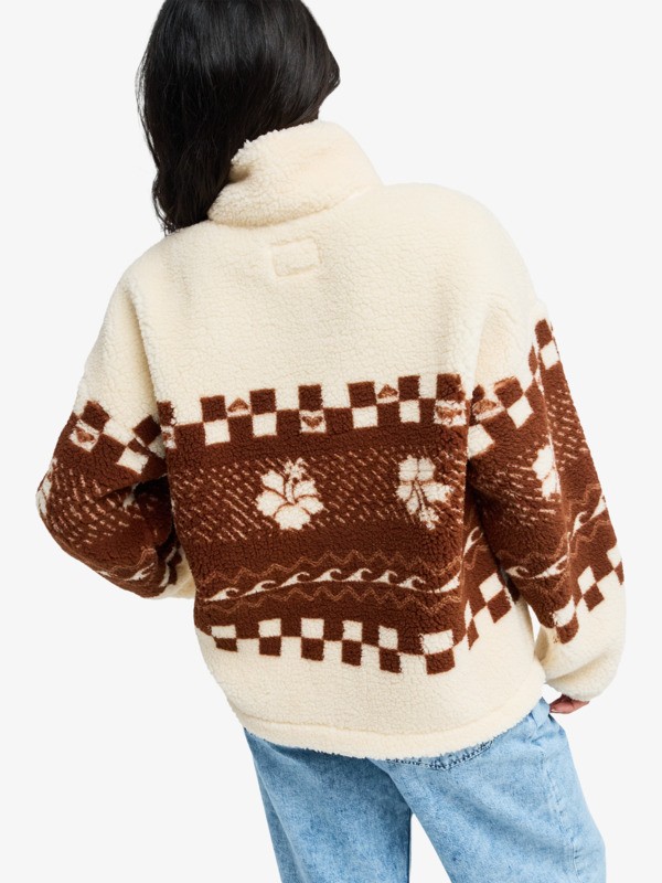 roxy, Treasure Soul - Polarfleece-Pulli mit Halbreißverschluss für Frauen, CHOCOLATE LAB (crq0) 5 Treasure Soul - Polarfleece-Pulli mit Halbreißverschluss für Frauen Braun ERJPF03178 Roxy