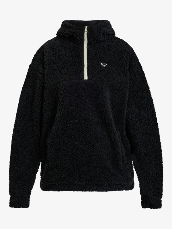 5 Waves Of Warmth - Fleece met Capuchon en Halve Rits voor Dames Black ERJPF03184 Roxy