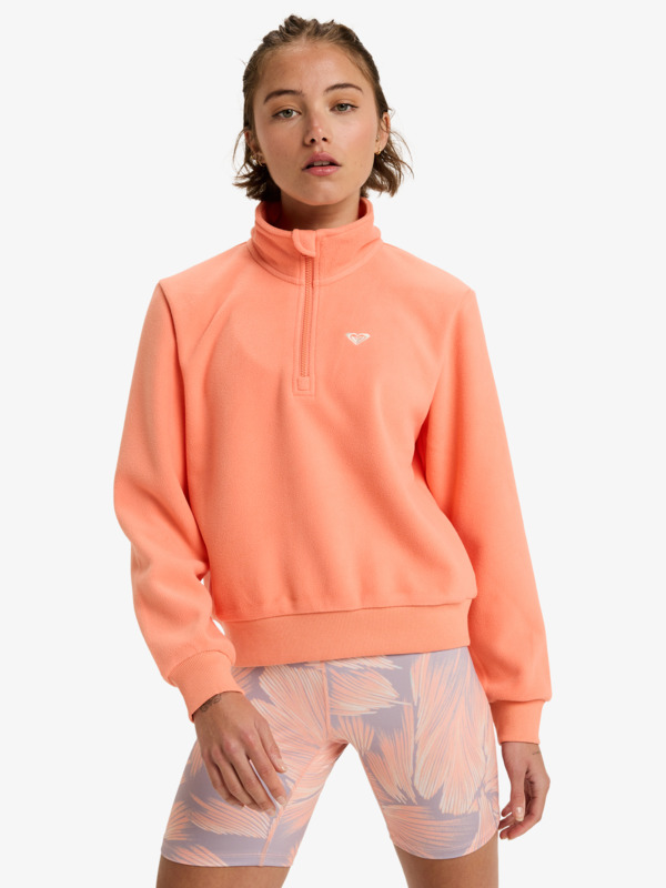 0 Waves Of Warmth Half Zip - Sport Jumper for Women Orange ERJPF03203 Roxy