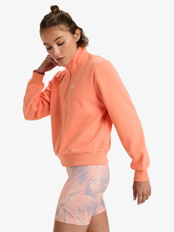 1 Waves Of Warmth Half Zip - Sport Jumper for Women Orange ERJPF03203 Roxy