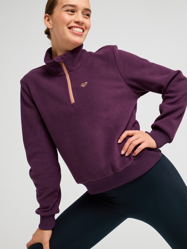 1 Waves Of Warmth Half Zip Violett ERJPF03203 Roxy
