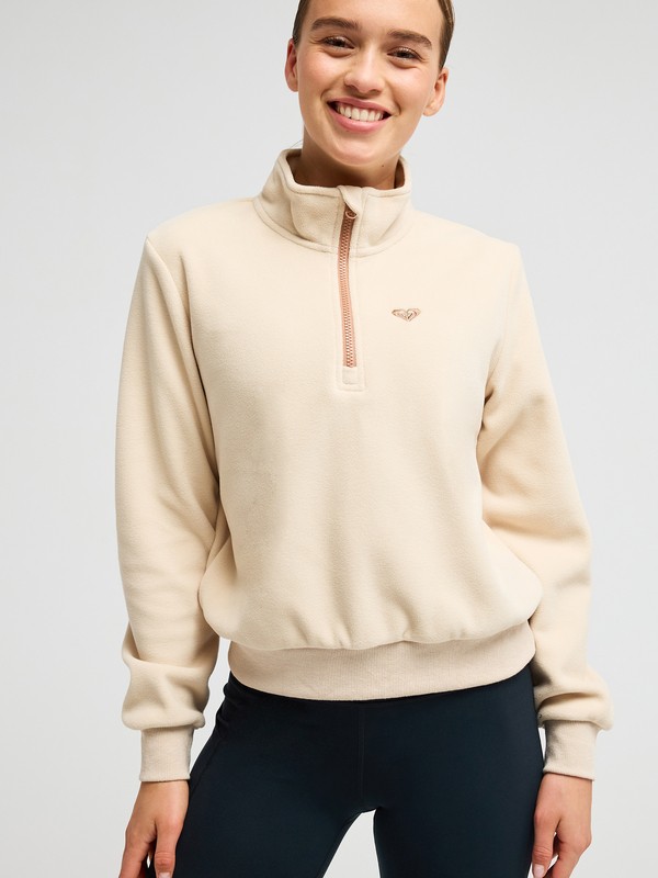 0 Waves Of Warmth Half Zip Beige ERJPF03203 Roxy