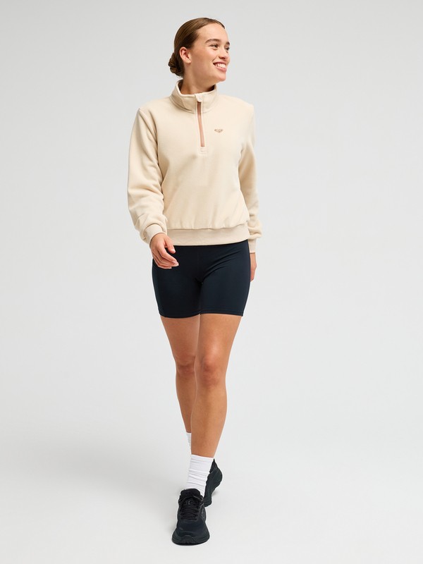 4 Waves Of Warmth Half Zip Beige ERJPF03203 Roxy