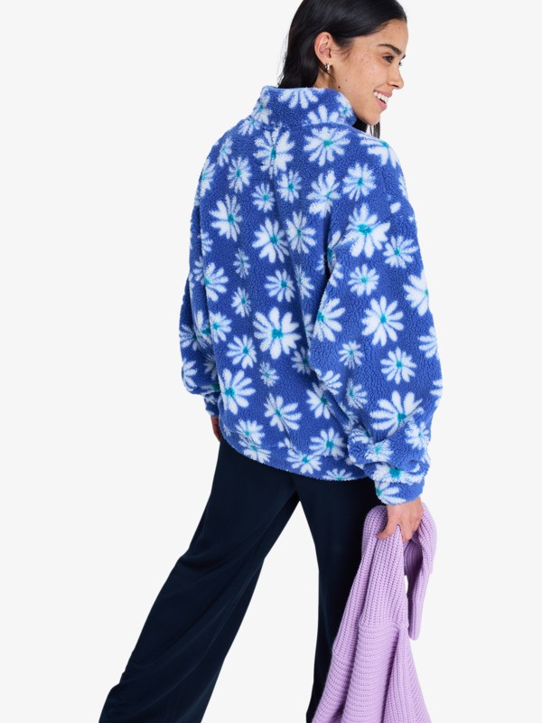 6 Jive Talking Bonded - Polaire demi-zip pour Femme Bleu ERJPF03208 Roxy