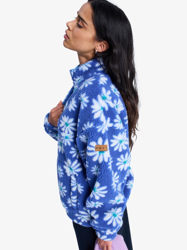 1 Jive Talking Bonded - Polaire demi-zip pour Femme Bleu ERJPF03208 Roxy