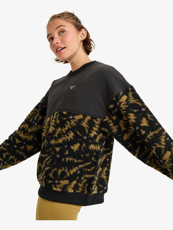 1 Waves Of Warmth Layered - Sport Jumper for Women Black ERJPF03217 Roxy