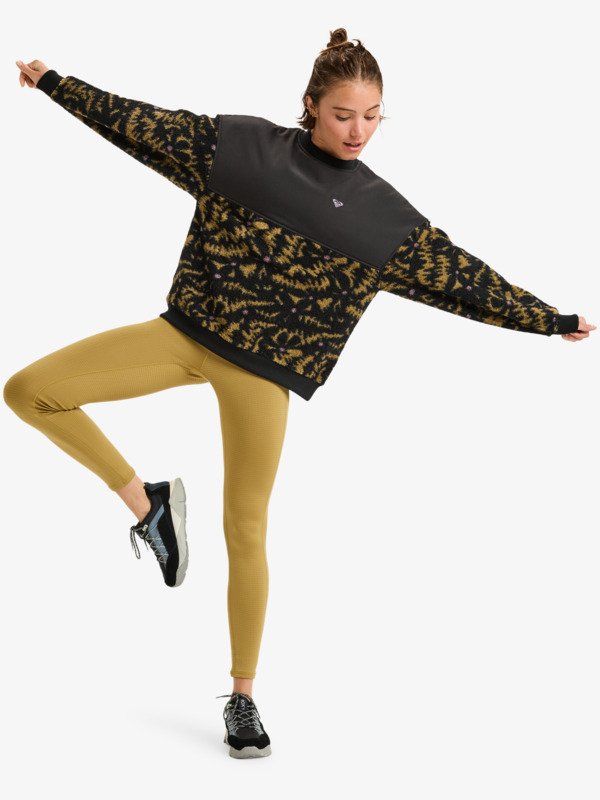 2 Waves Of Warmth Layered - Sport Jumper for Women Black ERJPF03217 Roxy