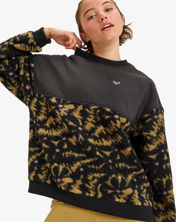 4 Waves Of Warmth Layered - Velo polar de desporto para mulher Preto ERJPF03217 Roxy