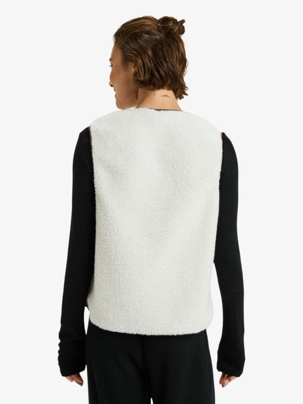 3 Waves Of Warmth Easy - Veste polaire sans manches pour Femme Blanc ERJPF03218 Roxy