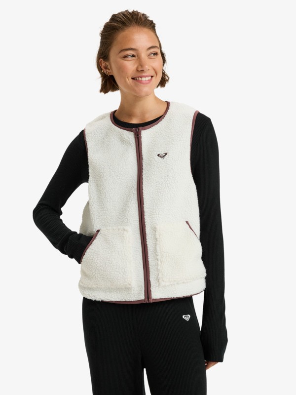 0 Waves Of Warmth Easy - Sporttop voor Dames White ERJPF03218 Roxy