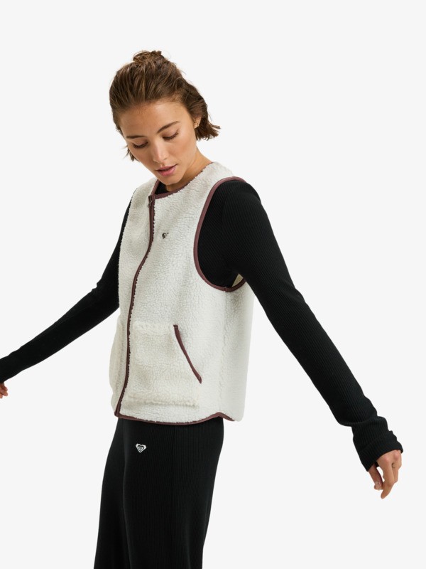 1 Waves Of Warmth Easy - Sporttop voor Dames White ERJPF03218 Roxy