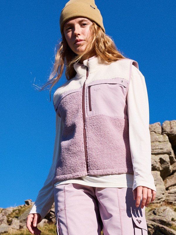 0 Boundless Spirit - Veste polaire sportive sans manches pour Femme Violet ERJPF03219 Roxy
