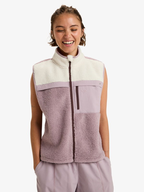 2 Boundless Spirit - Veste polaire sportive sans manches pour Femme Violet ERJPF03219 Roxy