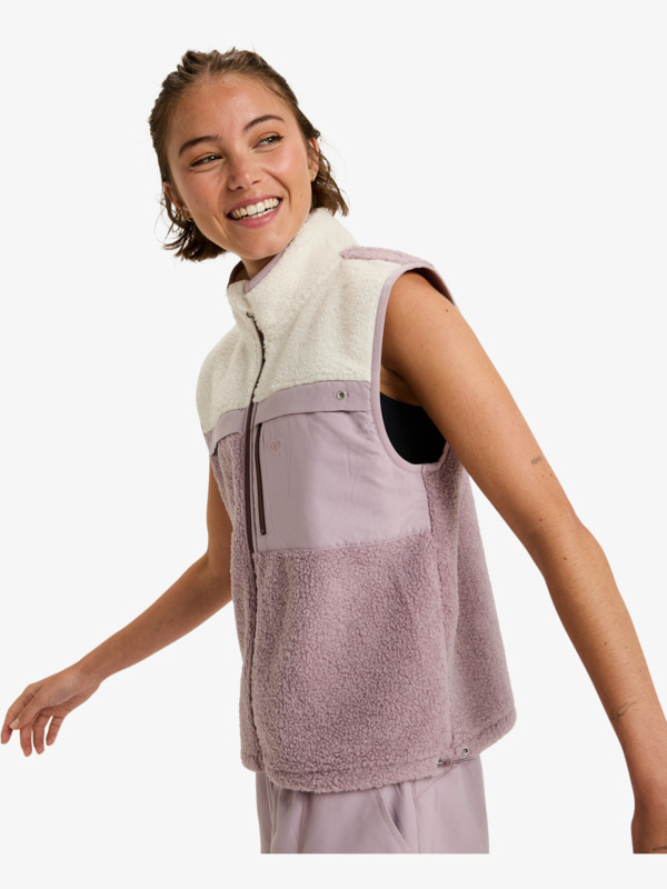 3 Boundless Spirit - Veste polaire sportive sans manches pour Femme Violet ERJPF03219 Roxy