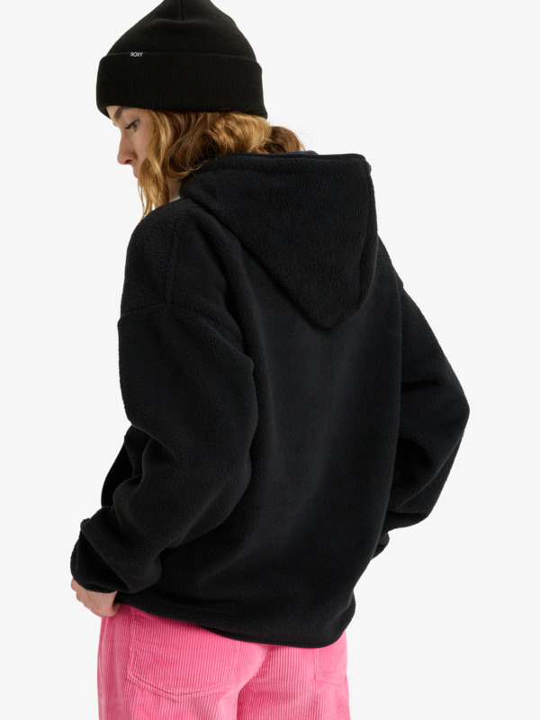 3 Cool Calling - Polarfleece-Hoodie für Frauen Schwarz ERJPF03221 Roxy