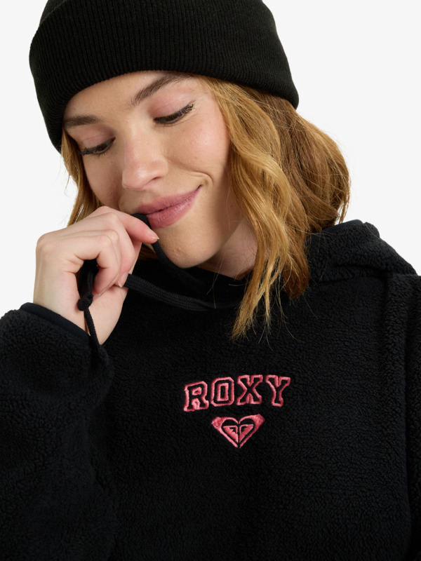 4 Cool Calling - Polarfleece-Hoodie für Frauen Schwarz ERJPF03221 Roxy