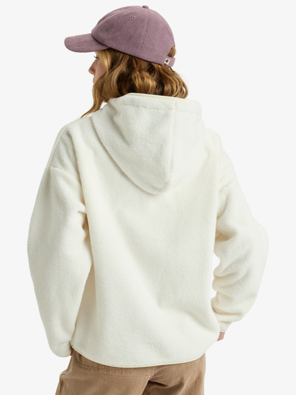 3 Cool Calling - Pull à capuche en polaire pour Femme Blanc ERJPF03221 Roxy