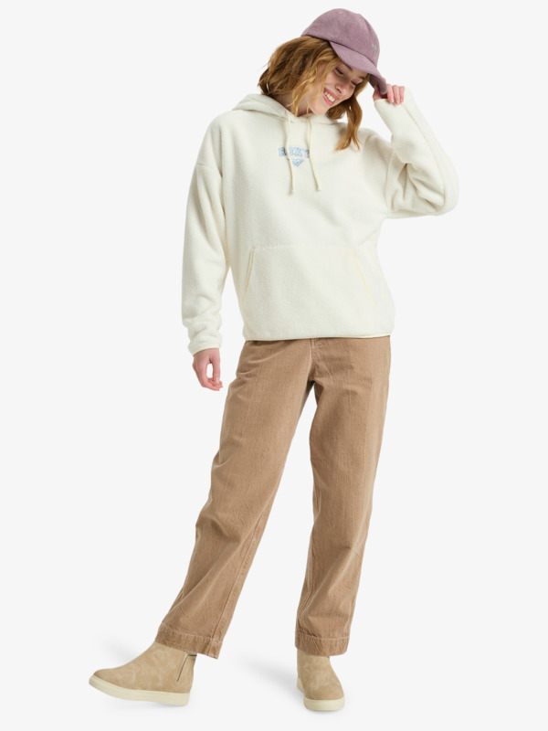 2 Cool Calling - Pull à capuche en polaire pour Femme Blanc ERJPF03221 Roxy