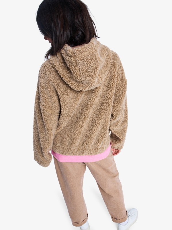3 City Track - Oversized-Zip-Fleece für Frauen Braun ERJPF03227 Roxy