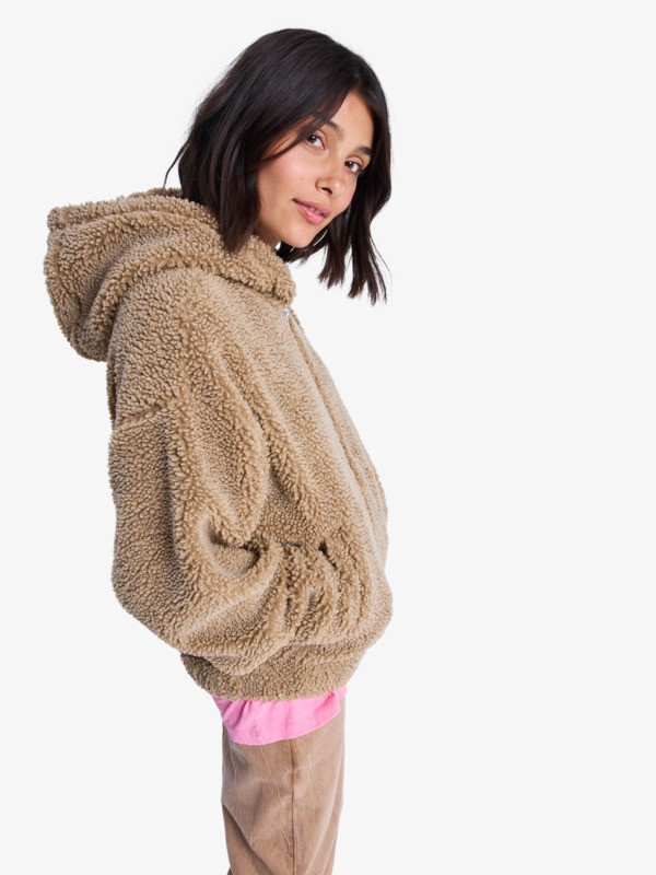 1 City Track - Oversized-Zip-Fleece für Frauen Braun ERJPF03227 Roxy