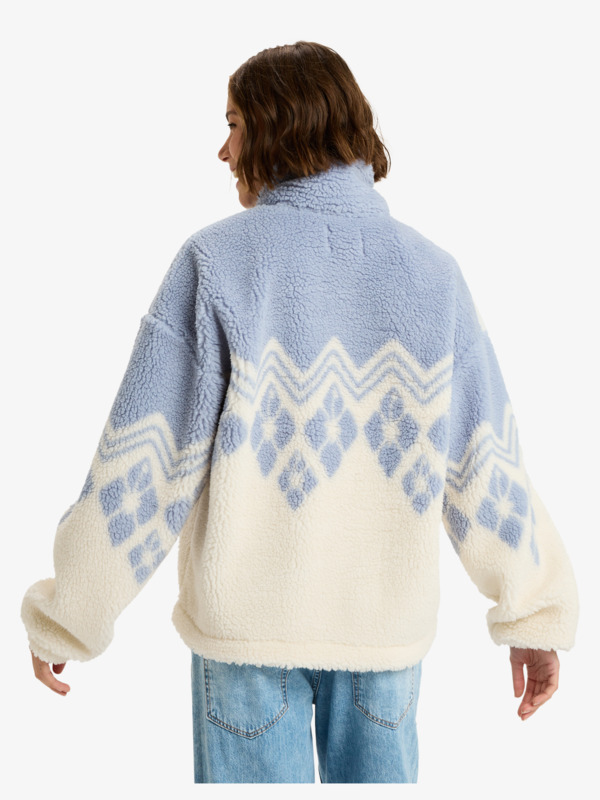 3 Mountain Story - Half Zip Regular Fleece for Women White ERJPF03228 Roxy