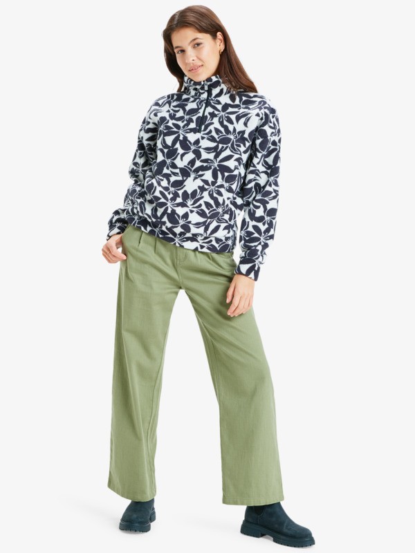5 Live Out Loud - Polaire à col zippé pour Femme Blanc ERJPF03233 Roxy