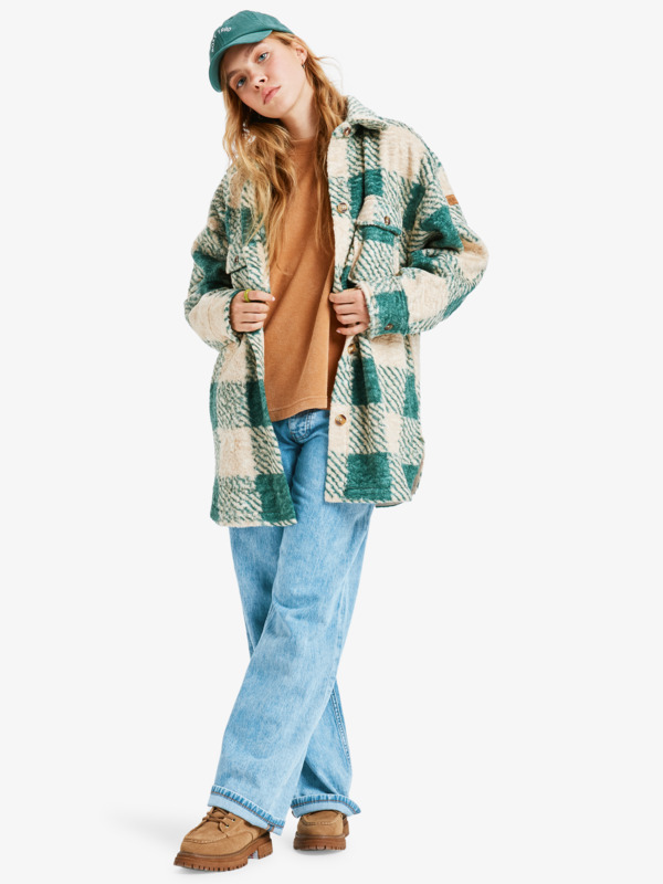 5 Over And Above - Giacca in pile da Donna Beige ERJPF03239 Roxy