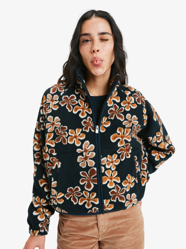 0 Blurry Cloud - Polar con cremallera para mujer Marron ERJPF03241 Roxy