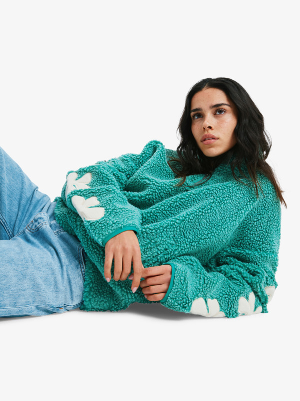 6 Far Away - Zip-Up Fleece for Women Green ERJPF03244 Roxy