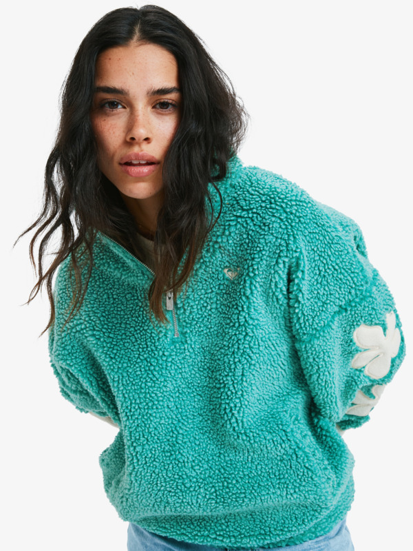 0 Far Away - Zip-Up Fleece for Women Green ERJPF03244 Roxy