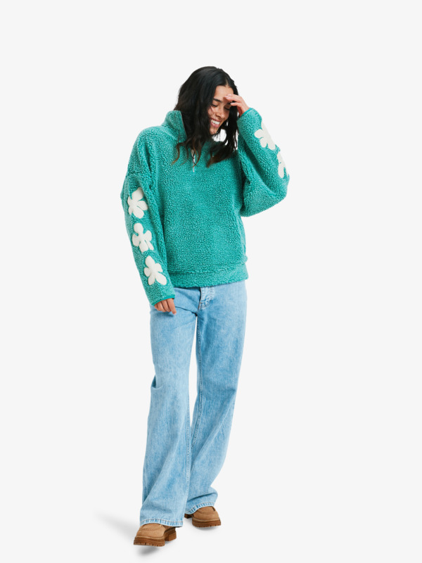 4 Far Away - Zip-Up Fleece for Women Green ERJPF03244 Roxy