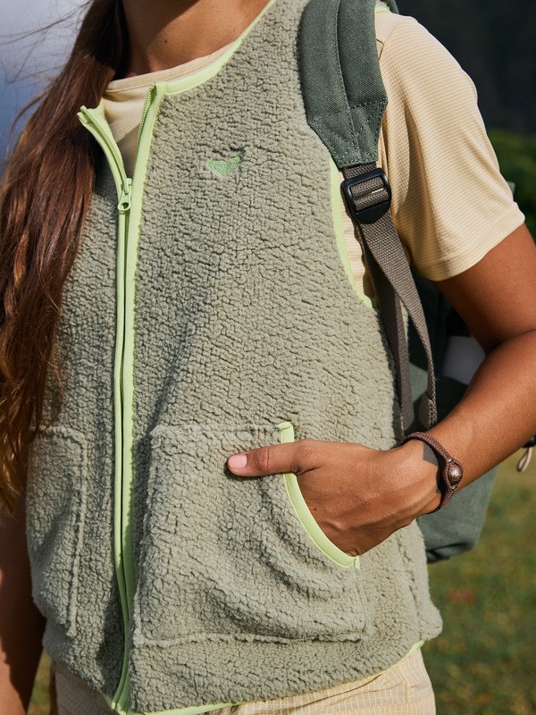 2 Boundless Spirit - Veste sans manches en polaire pour Femme Vert ERJPF03252 Roxy