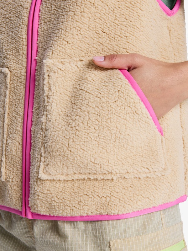3 Boundless Spirit - Fleece Bodywarmer voor Dames Beige ERJPF03252 Roxy