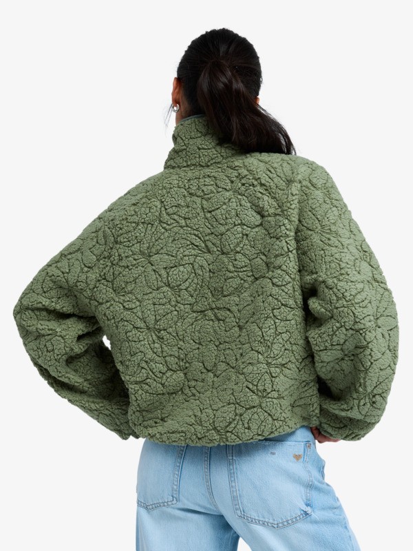 4 Blurry Cloud - Giacca in pile da Donna Green ERJPF03272 Roxy