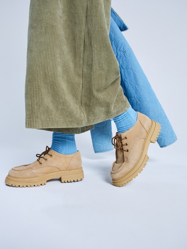 1 Work It Low - Chaussures en cuir pour Femme Beige ERJS700004 Roxy