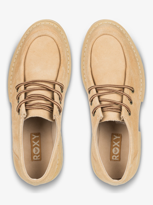 6 Work It Low - Chaussures en cuir pour Femme Beige ERJS700004 Roxy