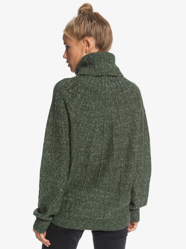 Pull col roulé gris anthracite femme clearance