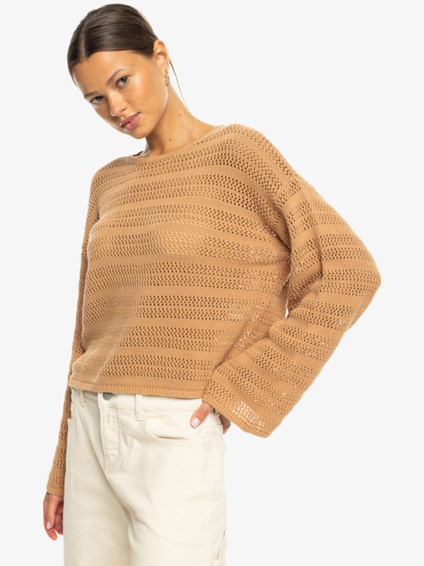 1 Salt Siren - Crew Neck Sweater for Women Brown ERJSW03611 Roxy