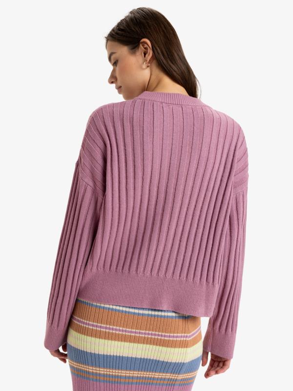 4 Exploring Diary - Sweater met ronde hals voor Dames Purple ERJSW03615 Roxy