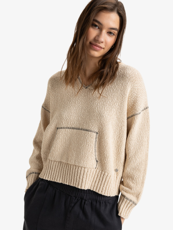 8 Oasis Discovery - Sweater voor Dames Beige ERJSW03617 Roxy