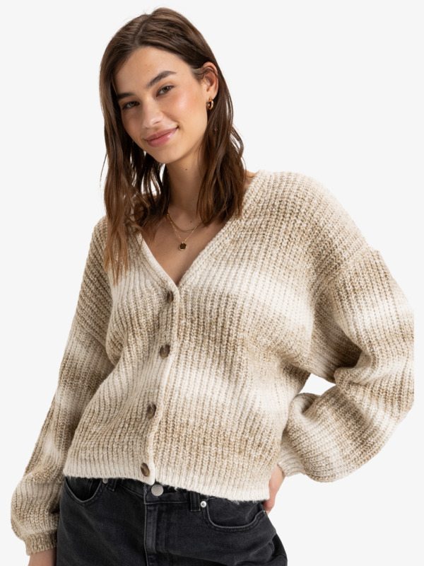 0 Marble Tiles - Cardigan for Women Beige ERJSW03629 Roxy