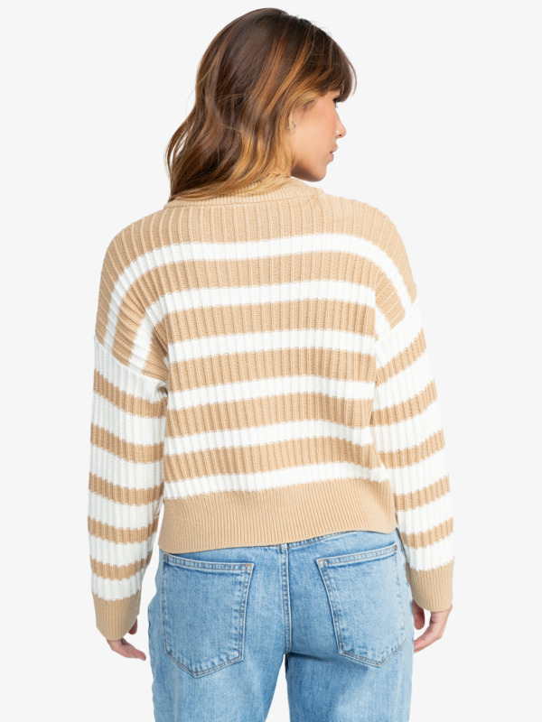 9 Exploring Diary - Sweat à col rond pour Femme Beige ERJSW03635 Roxy