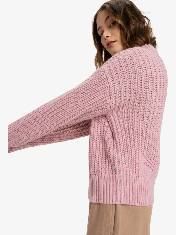 1 Coming Home - Sweatshirt mit Rundhalsausschnitt für Frauen Rosa ERJSW03649 Roxy