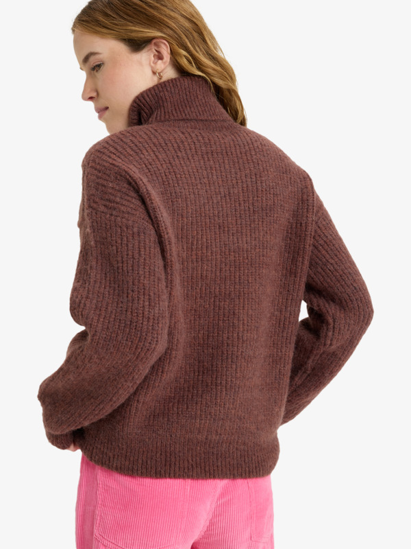3 Picture Moment - Turtle Neck Jumper for Women Red ERJSW03667 Roxy
