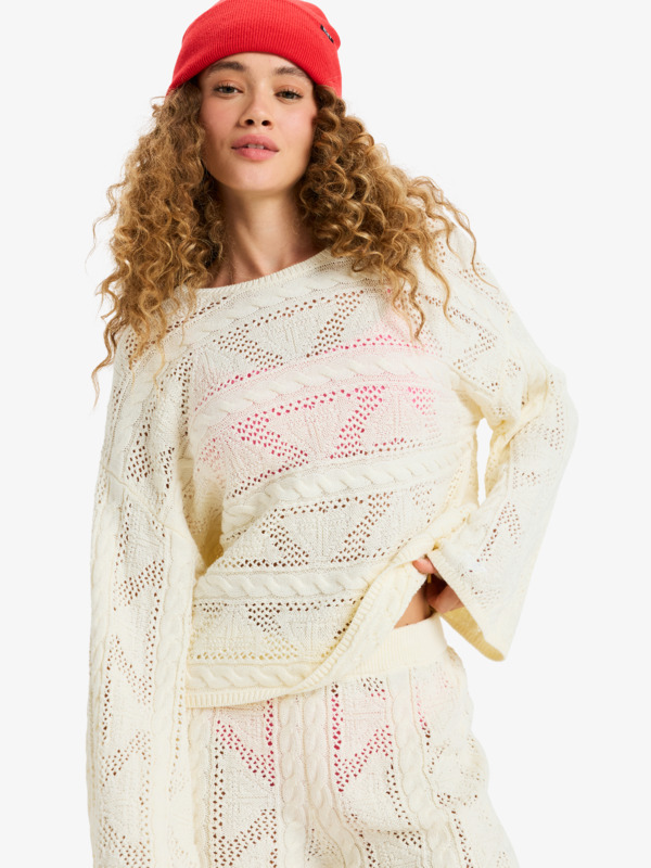 3 Salt Siren - Crew Neck Jumper for Women White ERJSW03671 Roxy