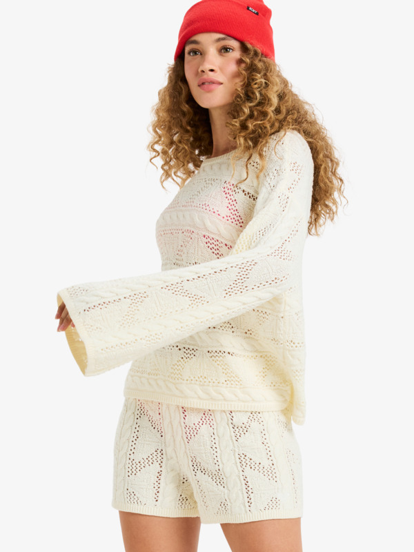 4 Salt Siren - Crew Neck Jumper for Women White ERJSW03671 Roxy