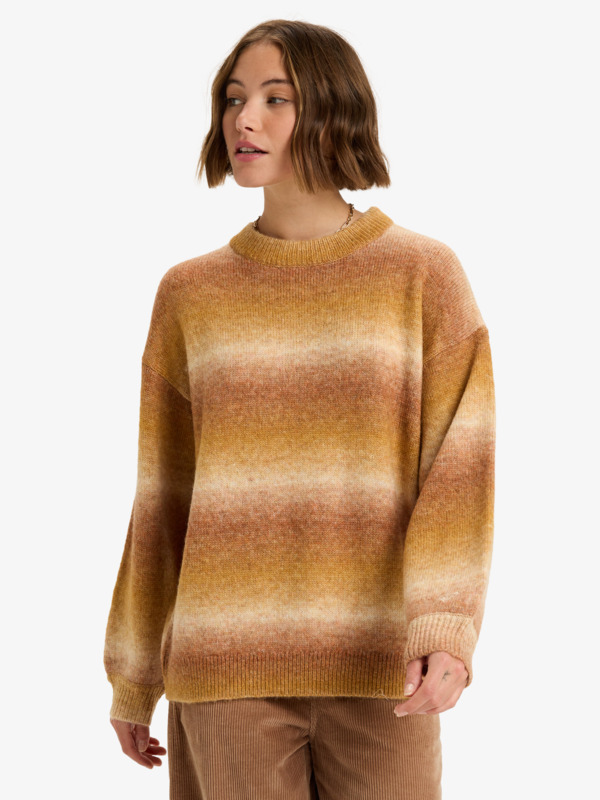0 Love Again - Camisola com gola redonda para mulher Amarelo ERJSW03672 Roxy