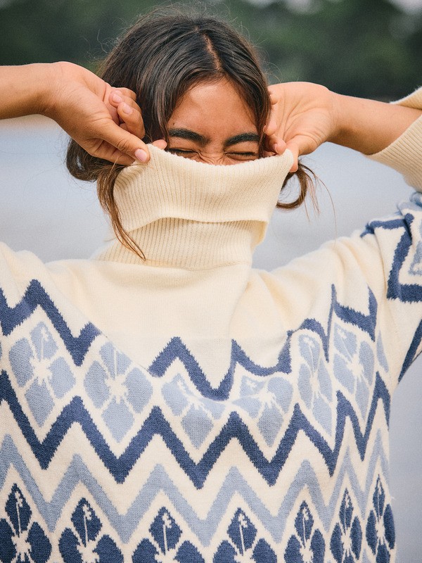 2 Saltwater Lover - Rollkragenpullover für Frauen Weiss ERJSW03673 Roxy