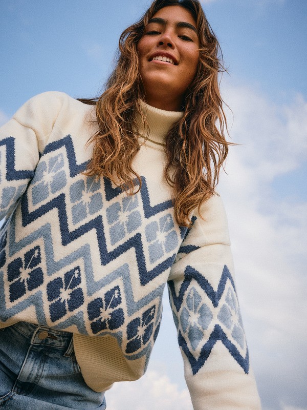 0 Saltwater Lover - Rollkragenpullover für Frauen Weiss ERJSW03673 Roxy